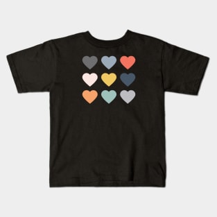 2023 Colors Hearts Pattern Kids T-Shirt